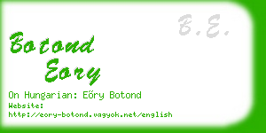 botond eory business card
